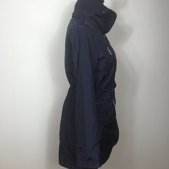 Michael Kors Hooded Anorak Raincoat Dark Navy W - Picture 3 of 5